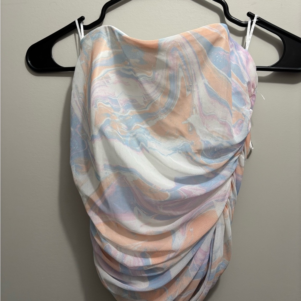 19 Cooper Pastel Marble Crop Top